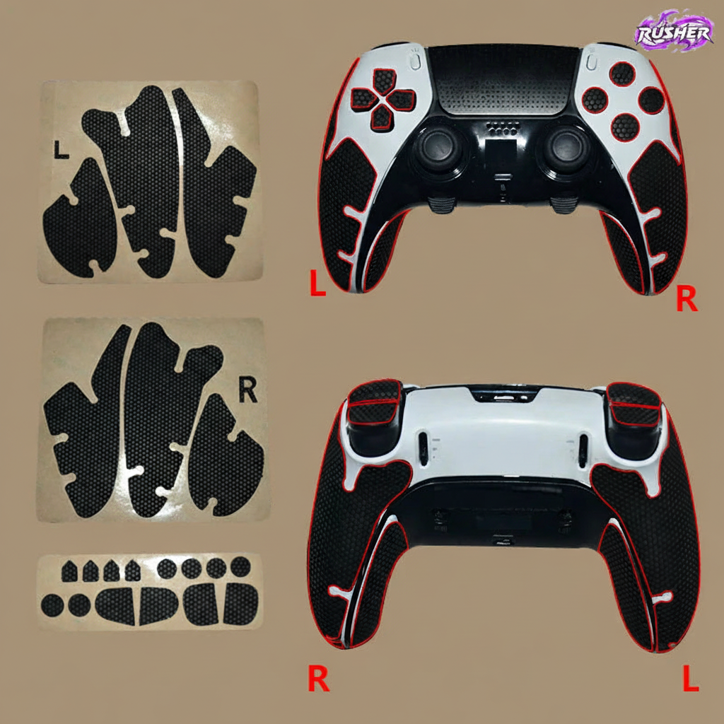 Autocollant PS5 EDGE avec logo RUSHER