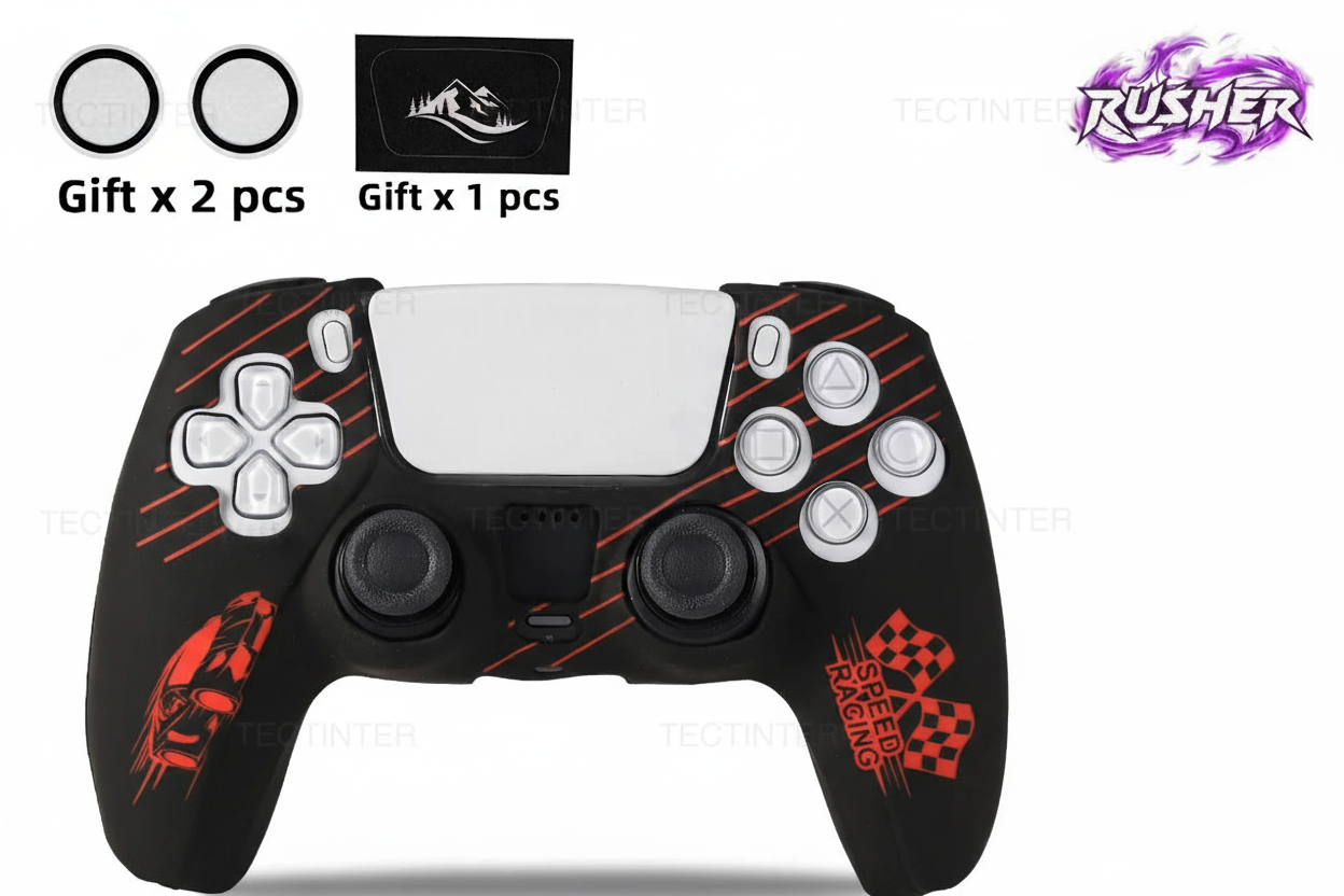 Housse PS5 avec logo RUSHER